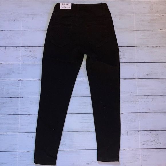 💕1x HOST PICK💕 Blue Savvy Denim High-Rise Ankle Jeans Pants Size 0/24 - Picture 6 of 9